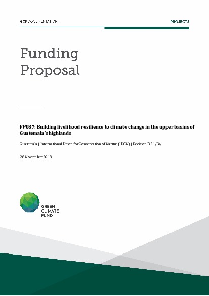 Document cover for Building livelihood resilience to climate change in the upper basins of Guatemala's highlands