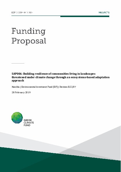 Document cover for Building resilience of communities living in landscapes threatened under climate change through an Ecosystems-based Adaptation approach