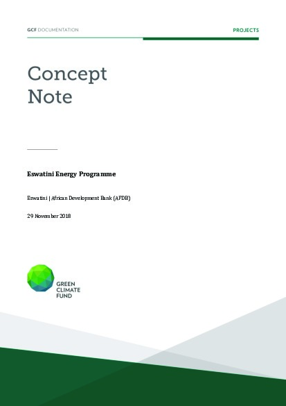 Document cover for Eswatini Energy Programme