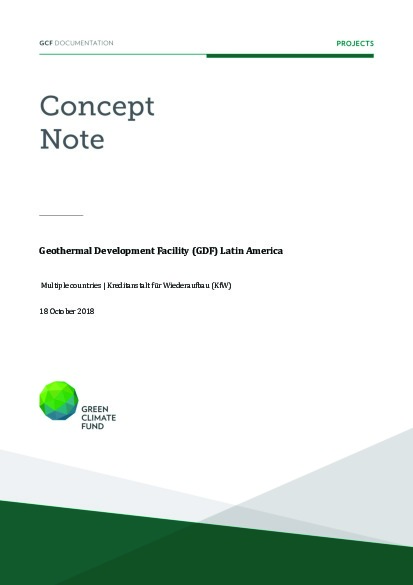 Document cover for Geothermal Development Facility (GDF) Latin America