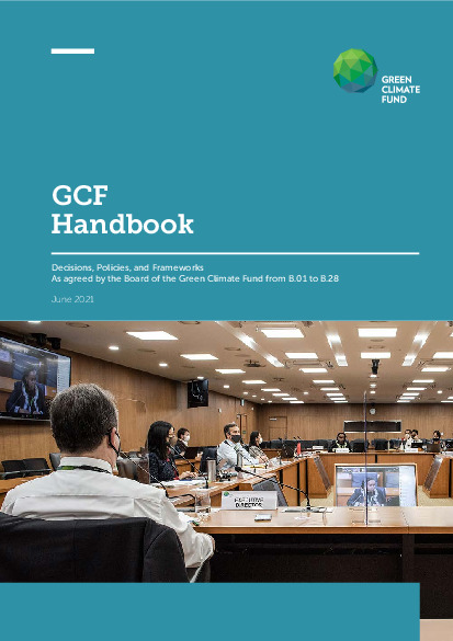 Document cover for GCF handbook: Decisions, policies and frameworks (updated June 2021)
