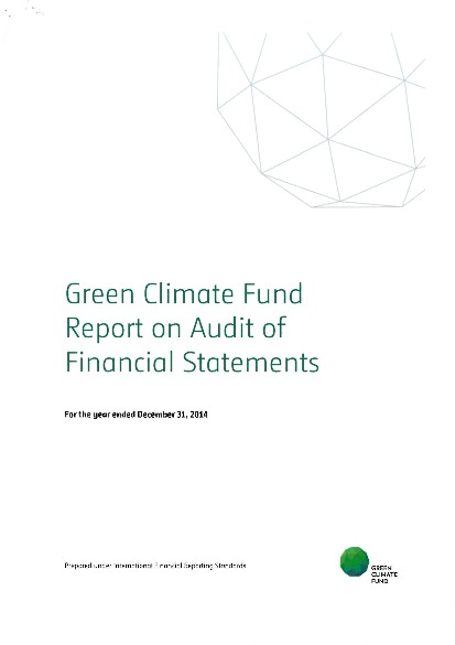 Document cover for GCF report on audit of financial statements for the year ended 31 December 2014