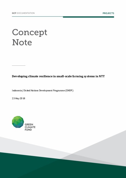 Document cover for Developing climate resilience in small-scale farming systems in NTT