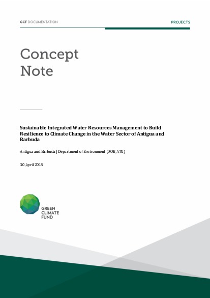Document cover for Sustainable Integrated Water Resources Management to Build Resilience to Climate Change in the Water Sector of Antigua and Barbuda