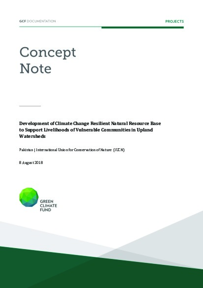 Document cover for Development of Climate Change Resilient Natural Resource Base to Support Livelihoods of Vulnerable Communities in Upland Watersheds
