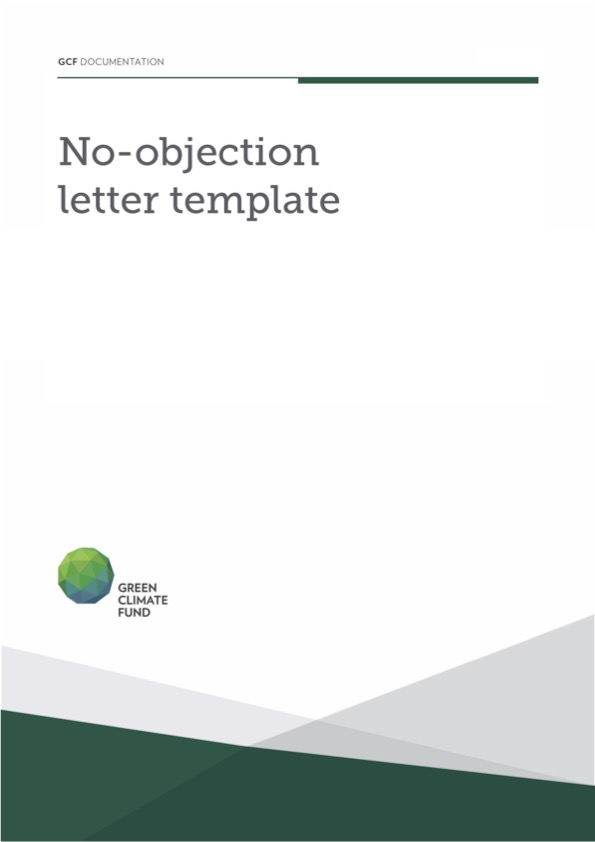 Document cover for No objection letter template