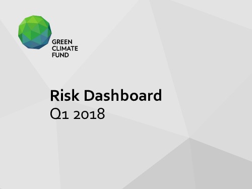 Document cover for GCF Risk Dashboard (Q1 2018)