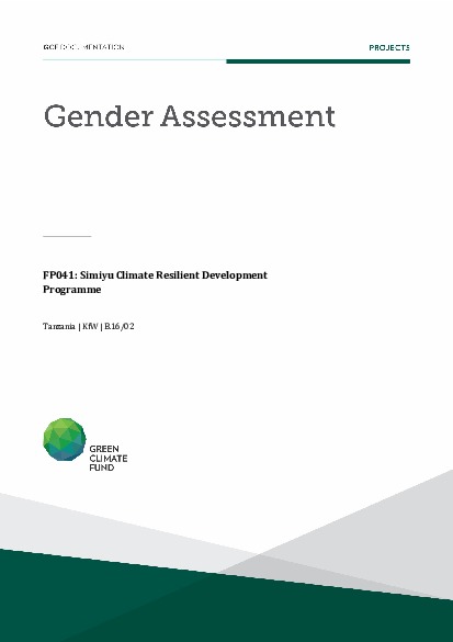 Download Gender assessment for FP041: Simiyu Climate Resilient Development Programme Document cover for Gender assessment for FP041: Simiyu Climate Resilient Development Programme