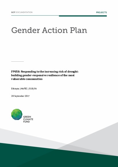 Download Gender action plan for FP058: Responding to the increasing risk of drought: building gender-responsive resilience of the most vulnerable communities Document cover for Gender action plan for FP058: Responding to the increasing risk of drought: building gender-responsive resilience of the most vulnerable communities