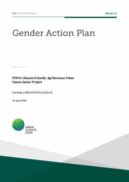 Download Gender action plan for FP076: Climate-Friendly Agribusiness Value Chains Sector Project Document cover for Gender action plan for FP076: Climate-Friendly Agribusiness Value Chains Sector Project