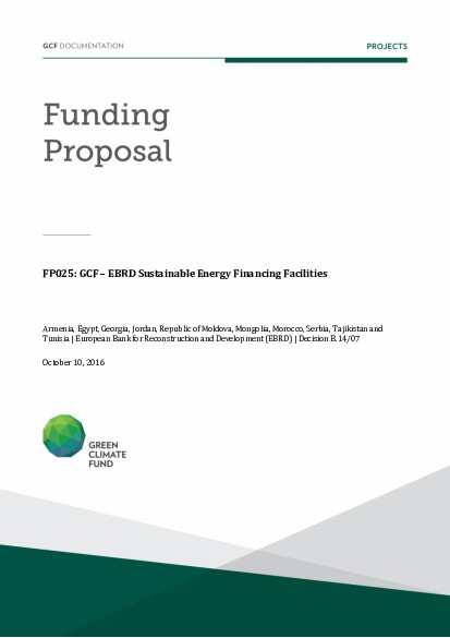 Document cover for EBRD sustainable energy financing facilities