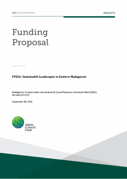 Document cover for Sustainable landscapes in Eastern Madagascar