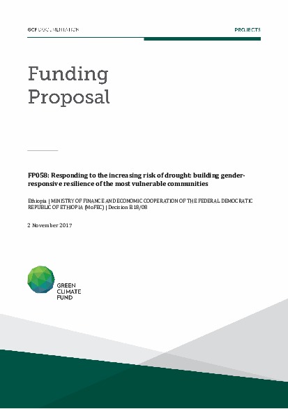 Document cover for Responding to the increasing risk of drought: Building gender-responsive resilience of the most vulnerable communities