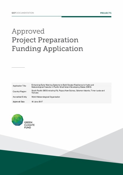 Document cover for Enhancing Early Warning Systems to Build Greater Resilience to Hydro and Meteorological Hazards in Pacific Small Island Developing States (SIDS)