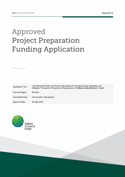 Document cover for Transformative Public and Private Partnerships for Climate Change Adaptation and Mitigation Through the Protection of Mangroves and Wetlands Along Ecuador’s Coast
