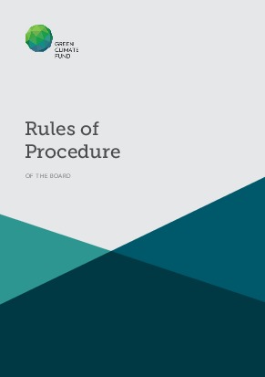 Document cover for Rules of procedure
