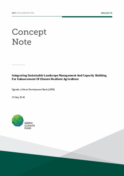 Document cover for Integrating sustainable landscape management and capacity building for enhancement of climate resilient agriculture