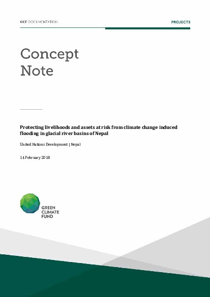 Download Protecting livelihoods and assets at risk from climate change induced flooding in glacial river basins of Nepal Document cover for Protecting livelihoods and assets at risk from climate change induced flooding in glacial river basins of Nepal