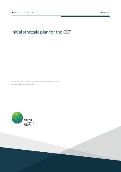 Document cover for Initial strategic plan for the GCF