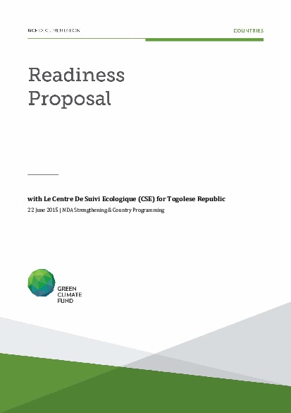 Download NDA Strengthening and Country Programming support for Togo through CSE Document cover for NDA Strengthening and Country Programming support for Togo through CSE