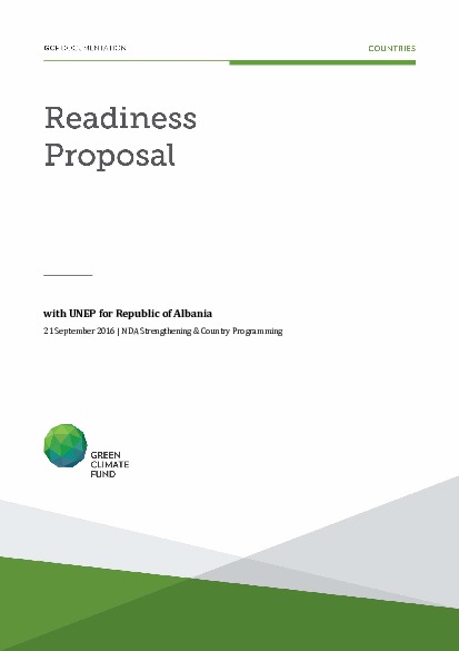Download NDA Strengthening and Country Programming support for Albania through UNEP Document cover for NDA Strengthening and Country Programming support for Albania through UNEP