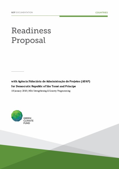 Document cover for NDA Strengthening and Country Programming support for Sao Tome and Principe through AFAP