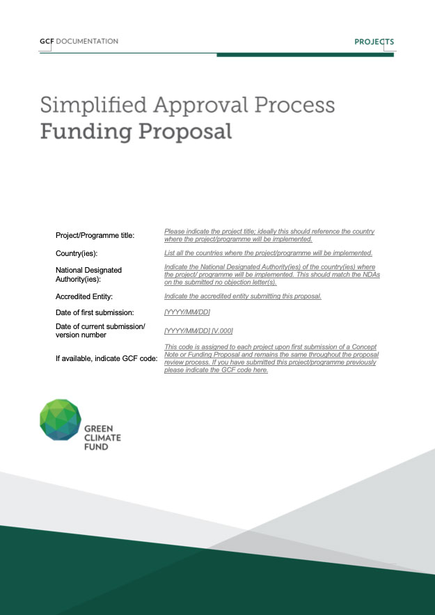 Document cover for Simplified Approval Process Funding Proposal