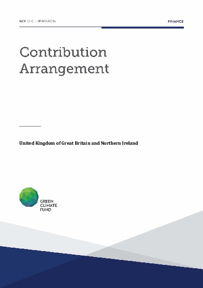 Document cover for Contribution Arrangement with the United Kingdom (IRM)