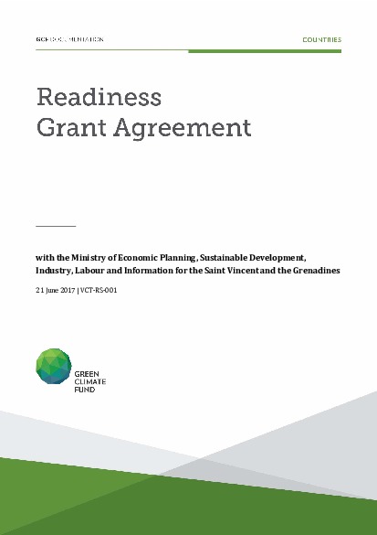 Document cover for Readiness grant agreement for Saint Vincent and the Grenadines (VCT‐RS‐001)