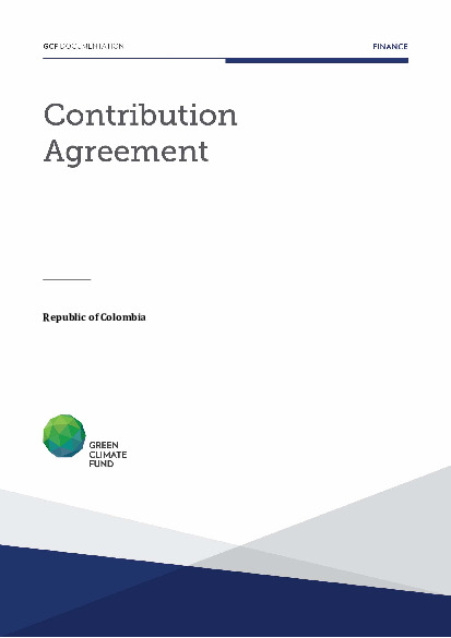 Document cover for Contribution Agreement with Colombia (IRM)