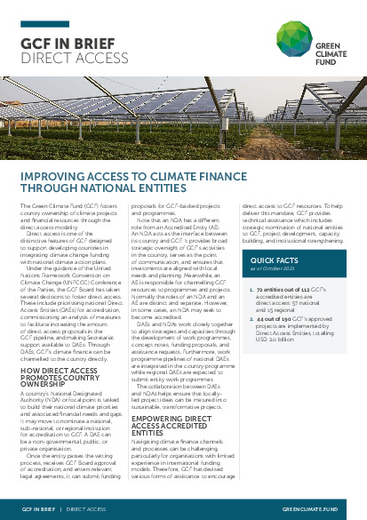 Document cover for GCF in Brief: Direct access