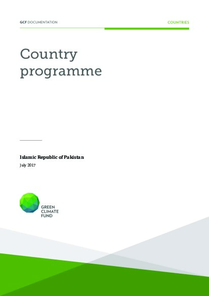 Document cover for Pakistan Country Programme