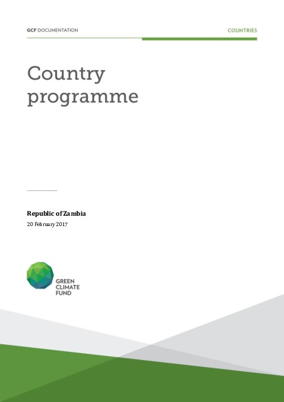 Document cover for Zambia Country Programme