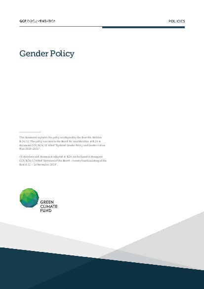 Document cover for Gender policy