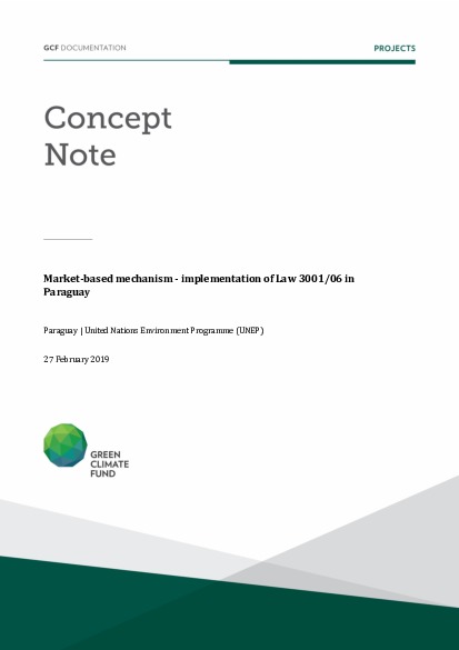 Document cover for Market-based mechanism - implementation of Law 3001/06 in Paraguay