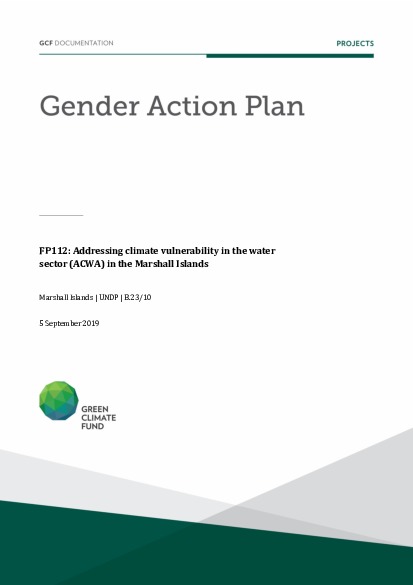 Download Gender action plan for FP112: Addressing climate vulnerability in the water sector (ACWA) in the Marshall Islands Document cover for Gender action plan for FP112: Addressing climate vulnerability in the water sector (ACWA) in the Marshall Islands