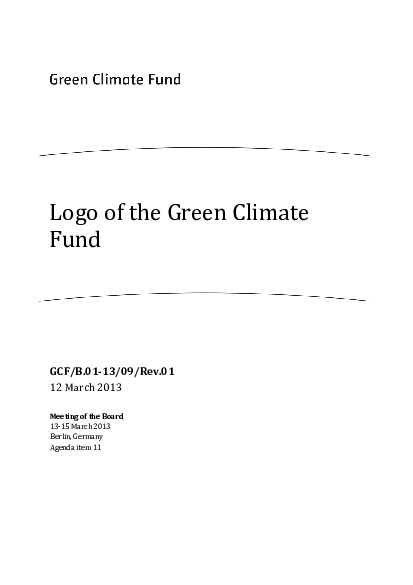 Document cover for Logo of the Fund - Revision