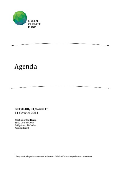Document cover for Agenda