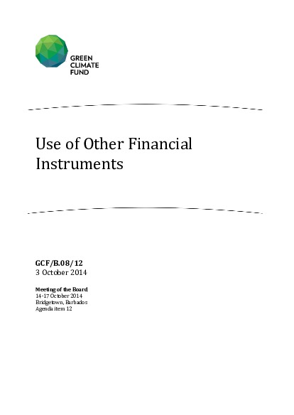 Document cover for Use of Other Financial Instrument