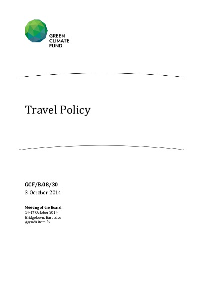 Document cover for Travel Policy