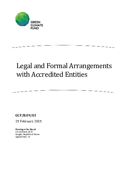 Download Legal and Formal Arrangements with Accredited Entities Document cover for Legal and Formal Arrangements with Accredited Entities
