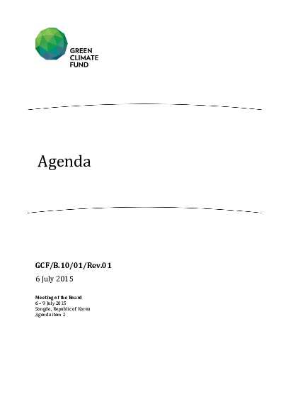 Document cover for Agenda