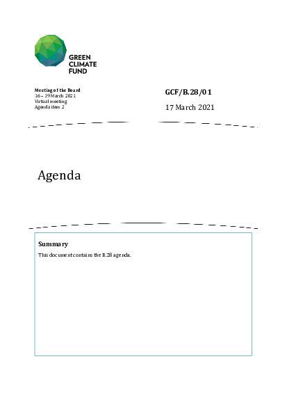 Document cover for Agenda