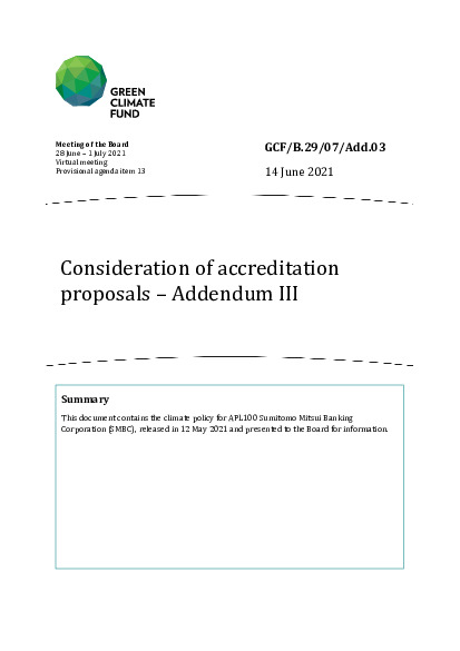 Download Consideration of accreditation proposals – Addendum III Document cover for Consideration of accreditation proposals – Addendum III