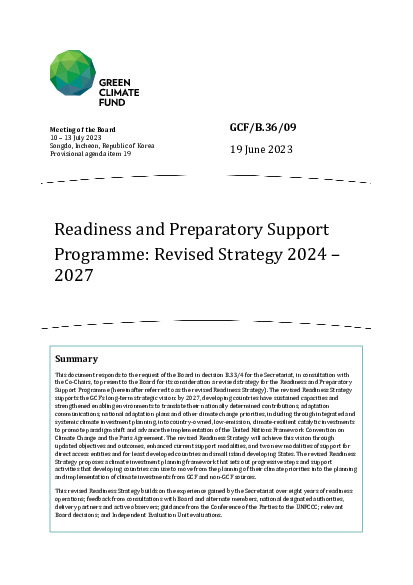 Download Readiness and Preparatory Support Programme: Revised Strategy 2024 – 2027 Document cover for Readiness and Preparatory Support Programme: Revised Strategy 2024 – 2027