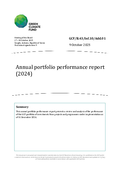 Document cover for Annual portfolio performance report (2024)