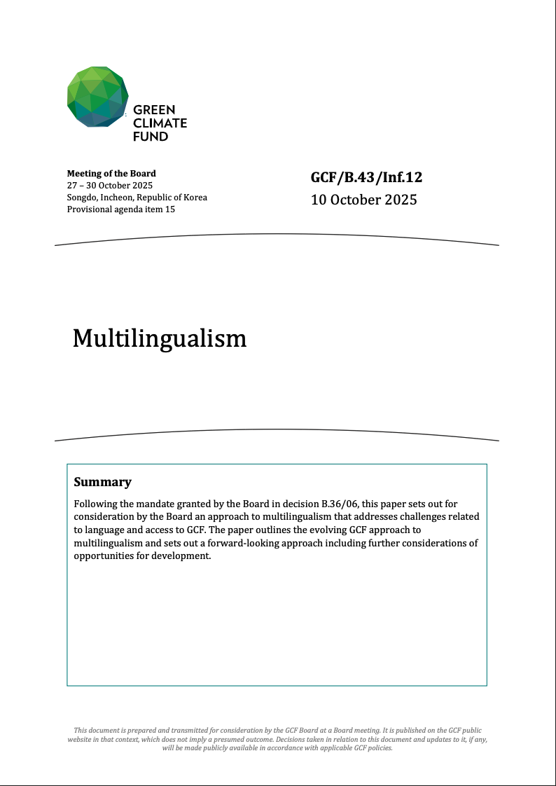 Document cover for Multilingualism