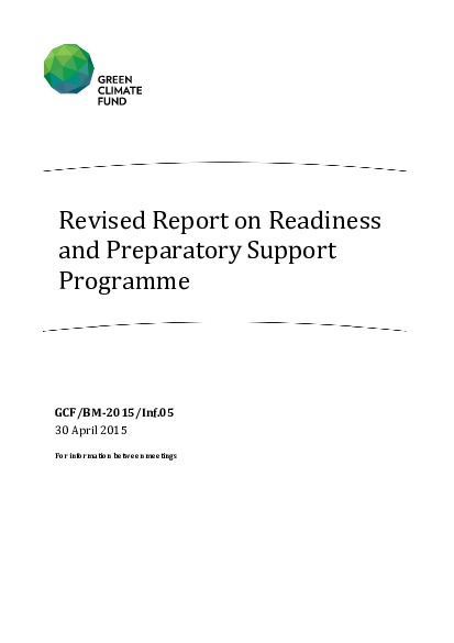 Document cover for Revised Report on Readiness and Preparatory Support Programme