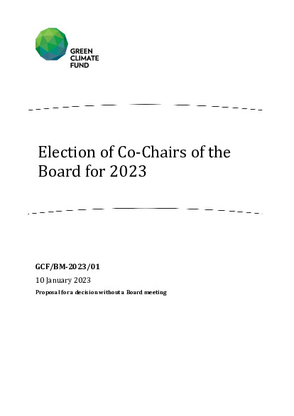 Document cover for Election of Co-Chairs of the Board for 2023