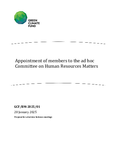 Download Appointment of members to the ad hoc Committee on Human Resources Matters Document cover for Appointment of members to the ad hoc Committee on Human Resources Matters